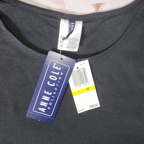 Medium Black Anne Cole Bathingsuit Cover/Dress 100% Cotton - Picture 6 of 6